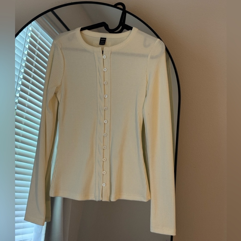Cream Button-Up Top